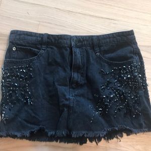 Embellished free people mini skirt